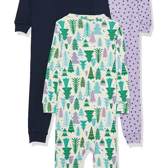 Amazon Essentials Set of 3 Unisex👦🏻👧🏻Holiday🎄Footless Pajama Sz 18M - Picture 8 of 8